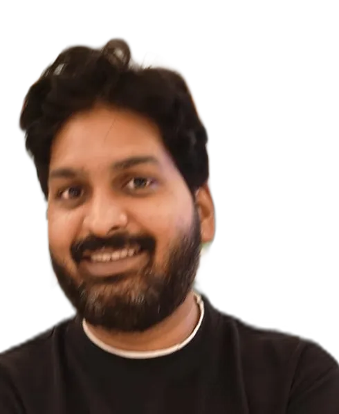 Rahul Singh, smiling, in a black t-shirt